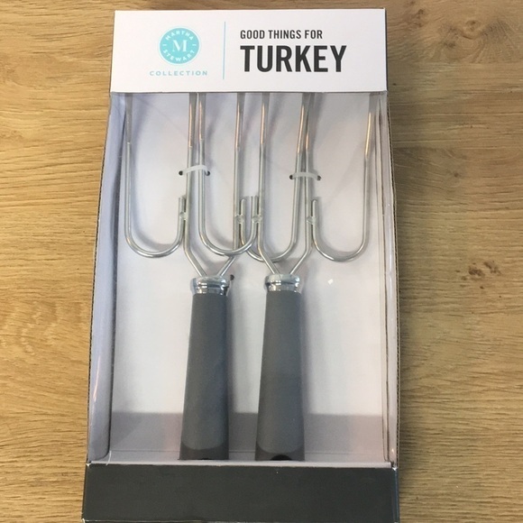 New in Box Martha Stewart Collection Turkey Metal Turkey Lifters - Picture 2 of 4